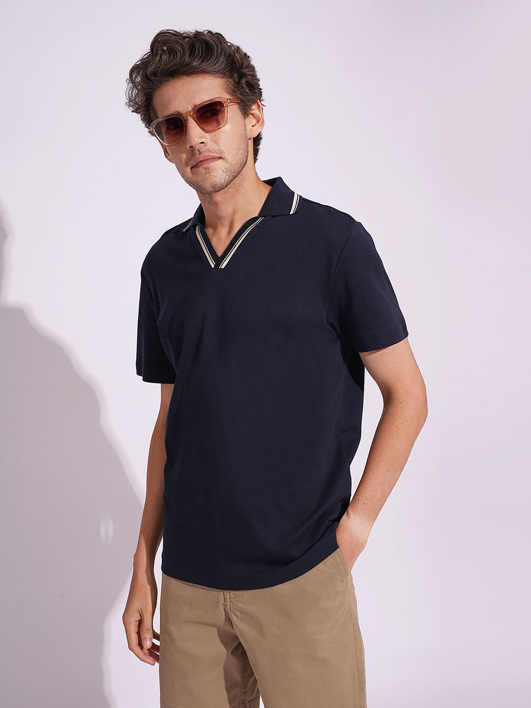 Dark Blue Organic Cotton Polo