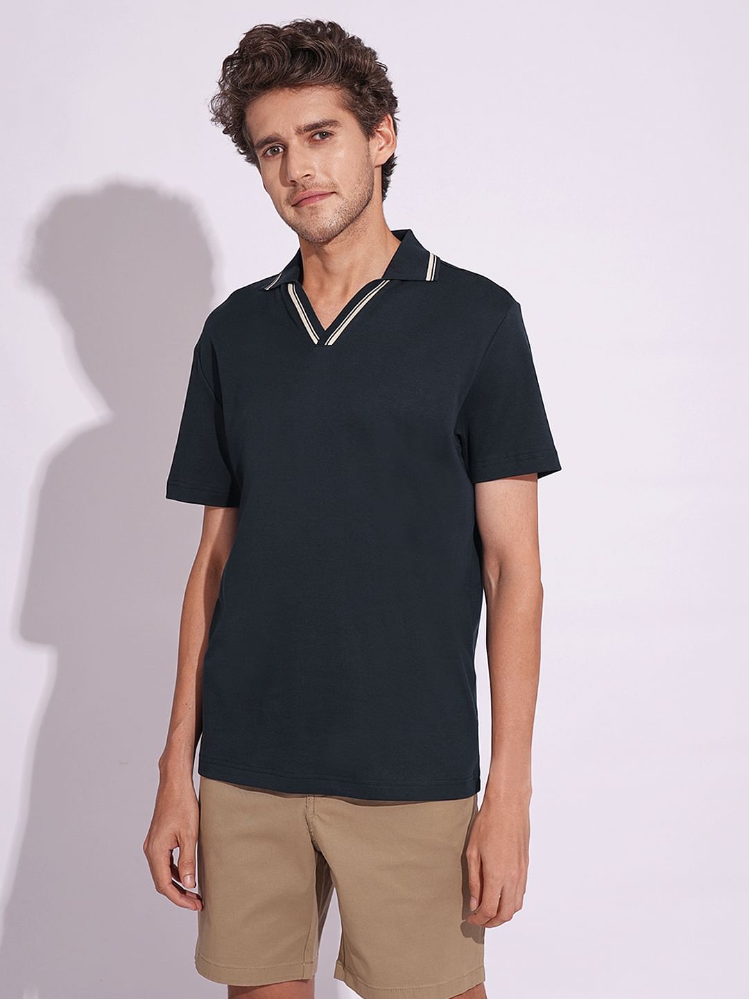 Dark Blue Organic Cotton Polo
