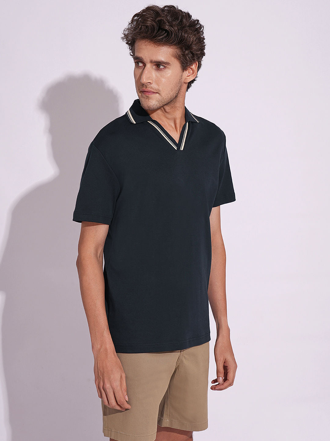 Dark Blue Organic Cotton Polo