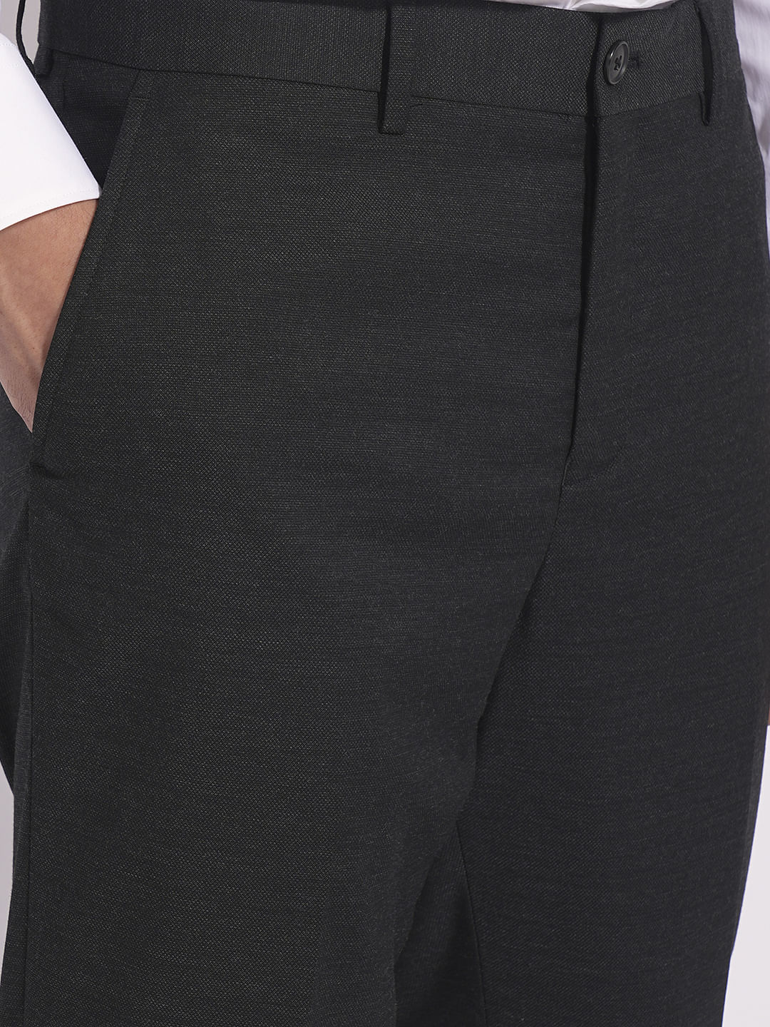 Grey Structed Suit-Set Trouser