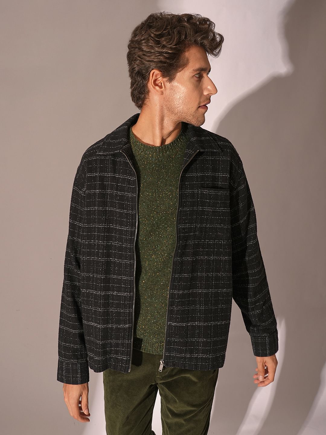 Green Printed Pullover