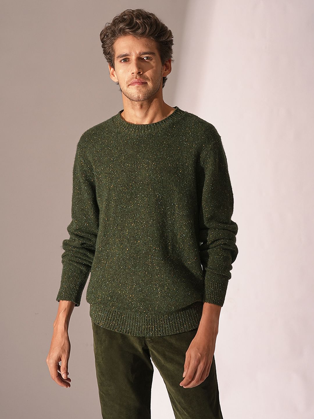 Green Printed Pullover