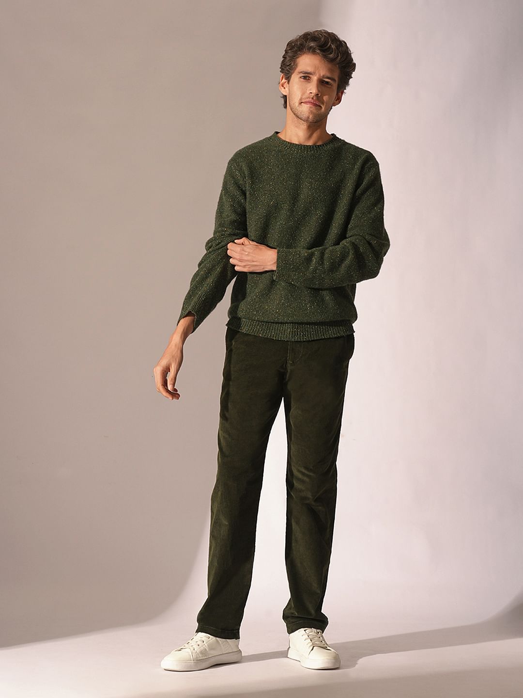 Green Printed Pullover