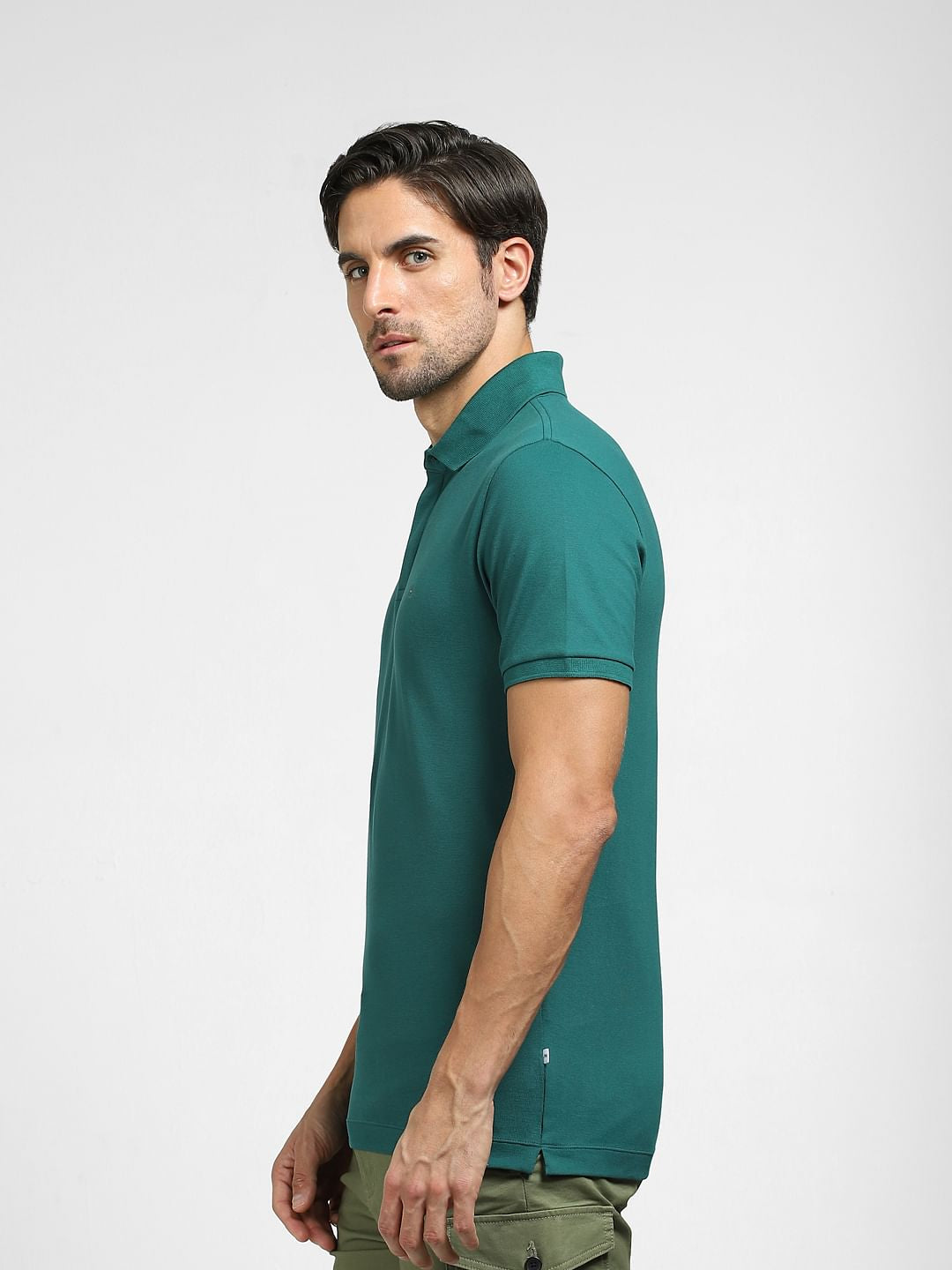 Dark Green Polo Neck T-shirt