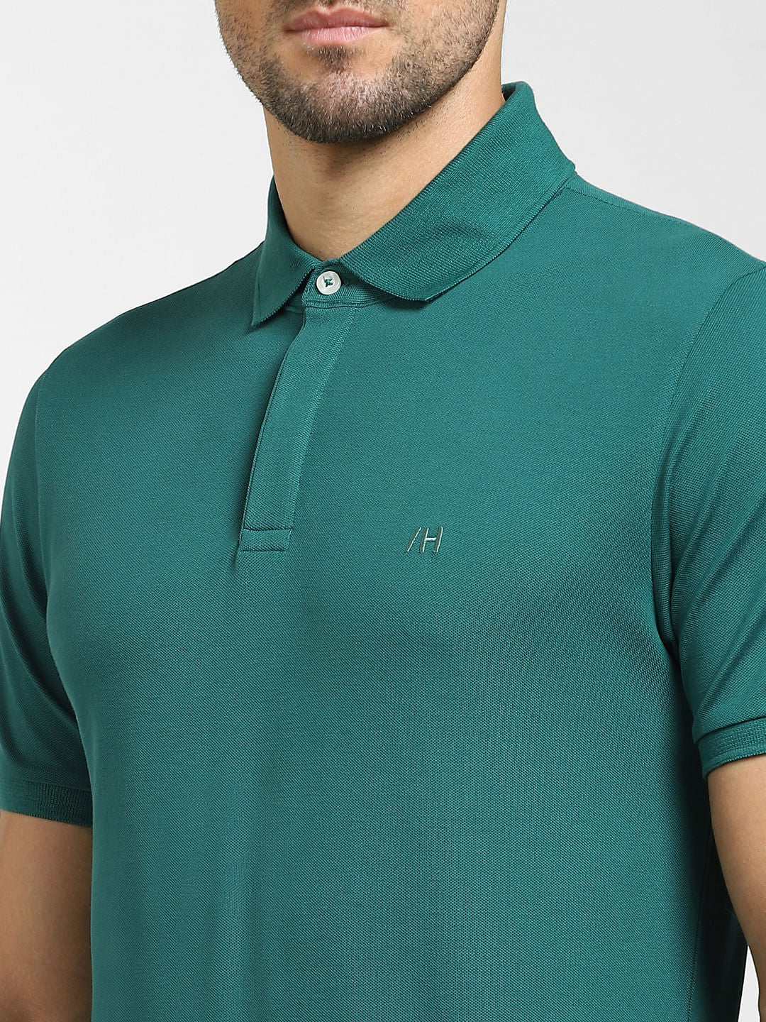 Dark Green Polo Neck T-shirt