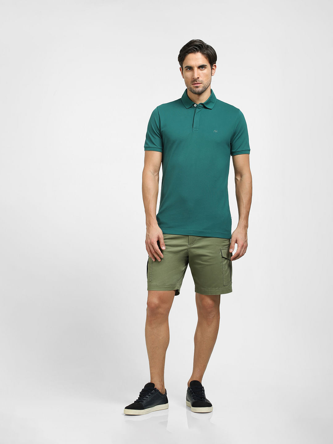 Dark Green Polo Neck T-shirt
