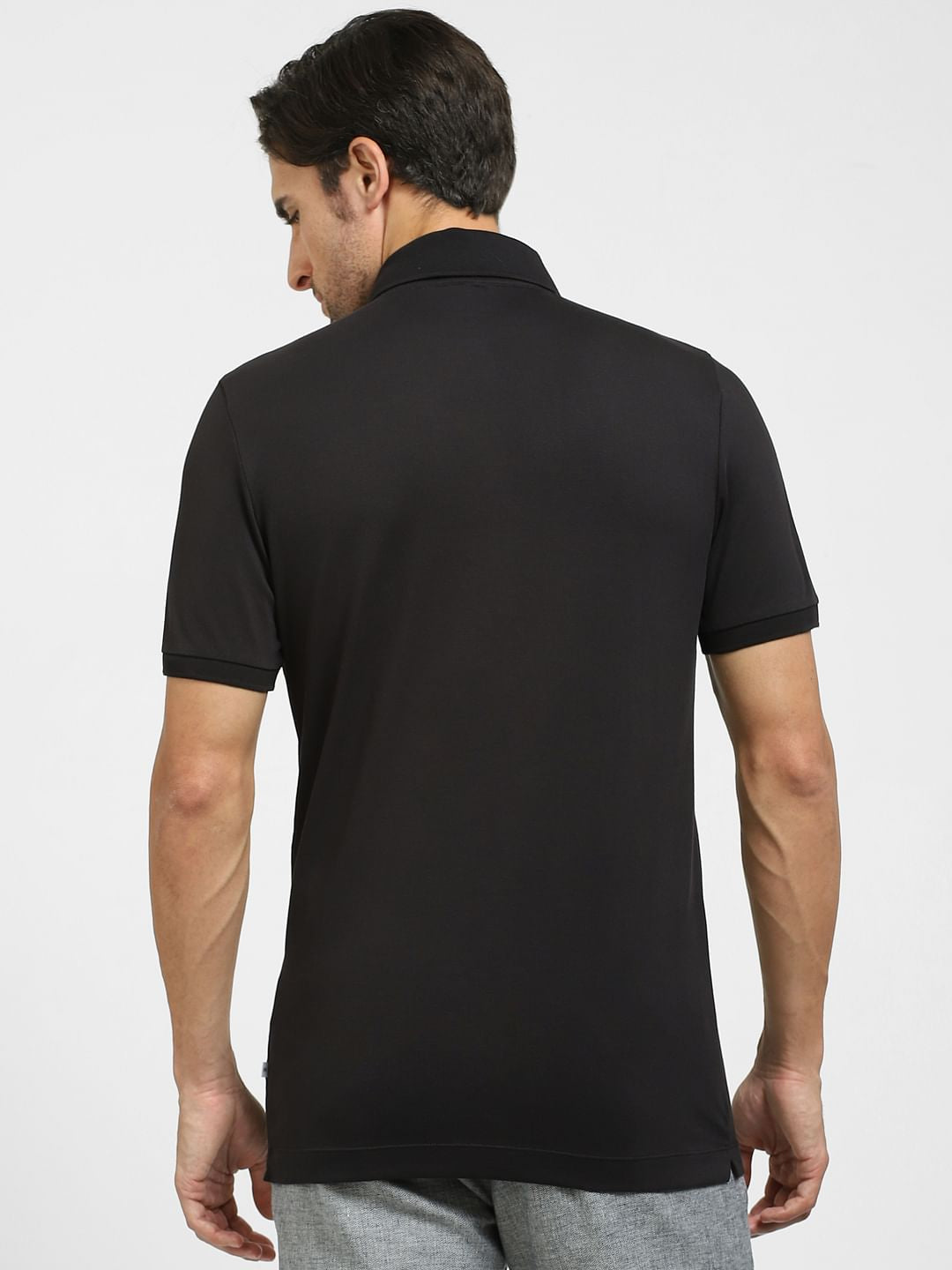 Black Slim Fit Polo Neck T-shirt