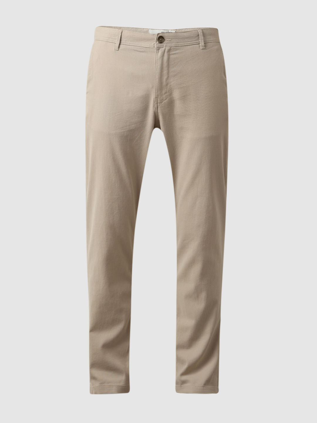 Beige Mid Rise Slim Fit Chinos