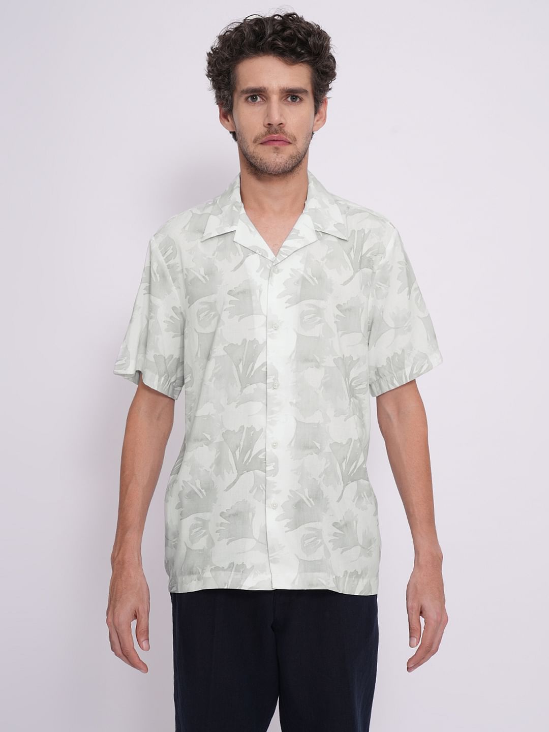 White Printed Organic Cotton Shirt