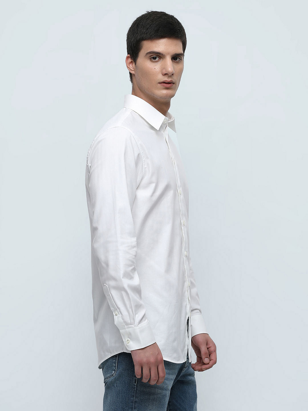 White Formal Full Sleeves Shirt