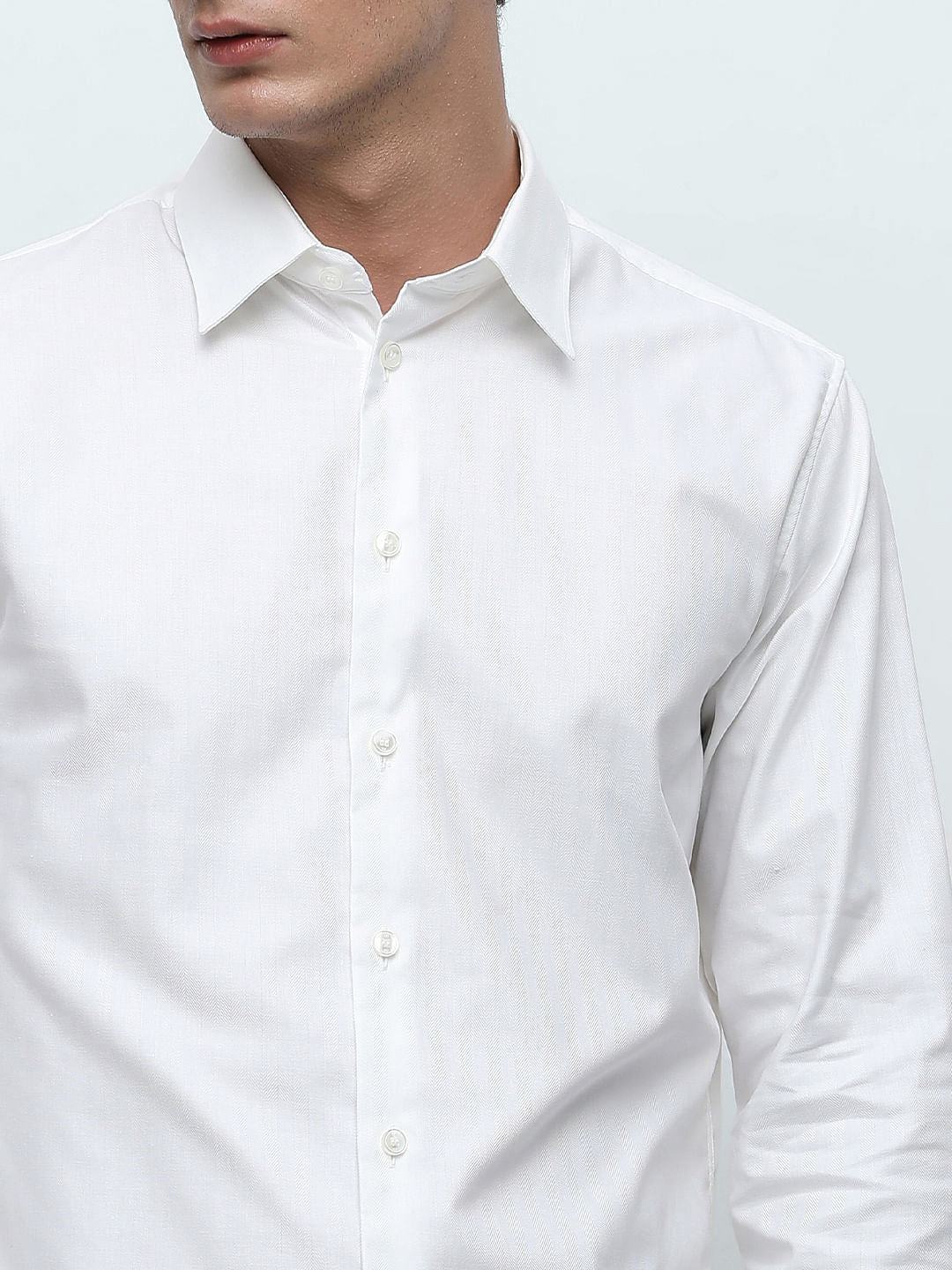 White Formal Full Sleeves Shirt