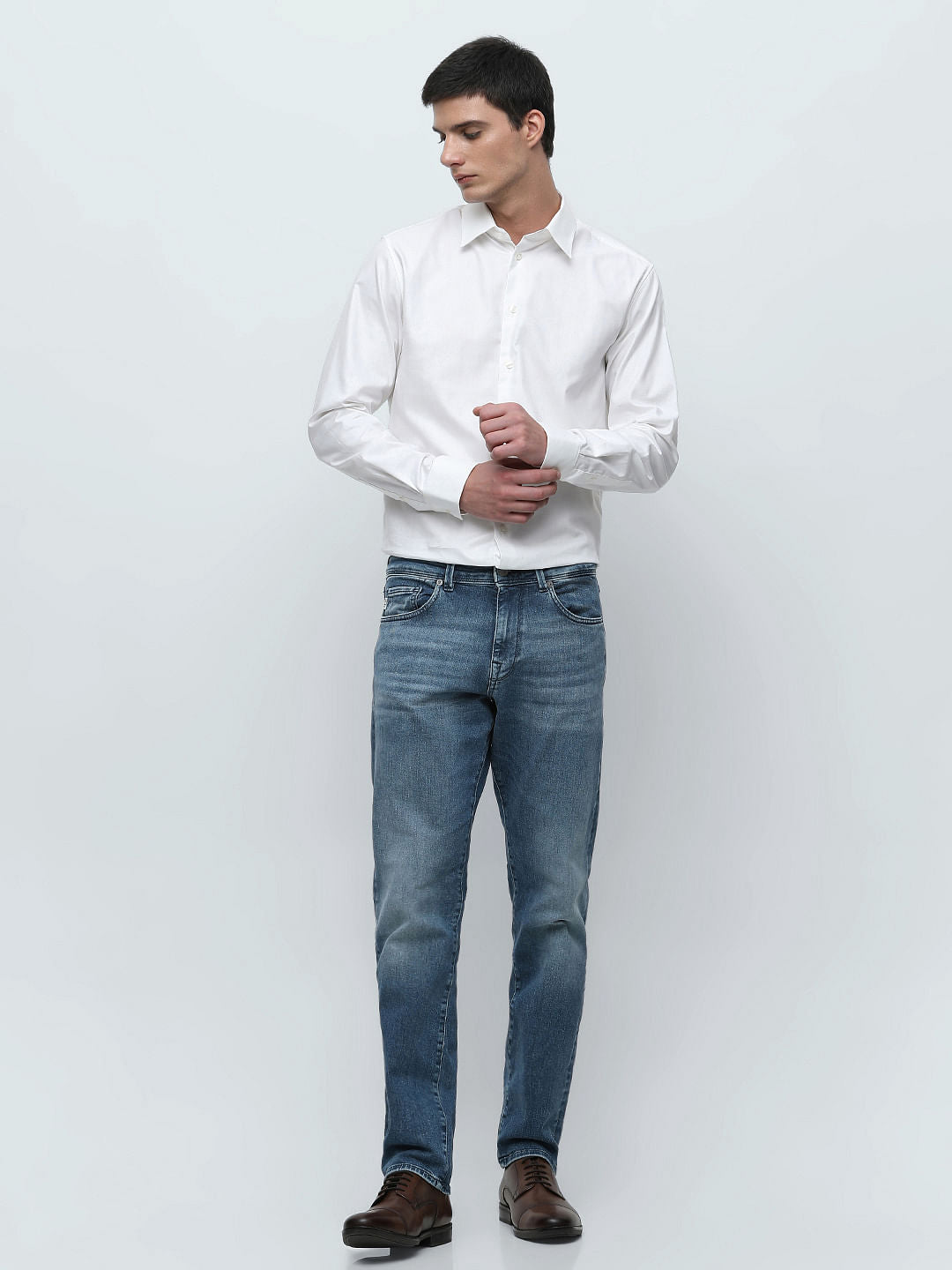 White Formal Full Sleeves Shirt