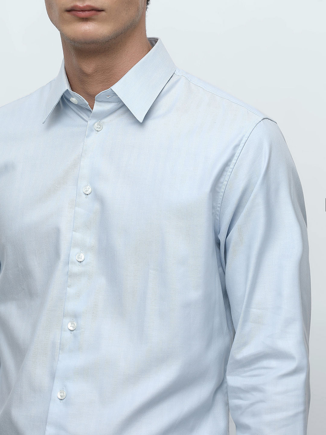 Blue Formal Full Sleeves Shirt