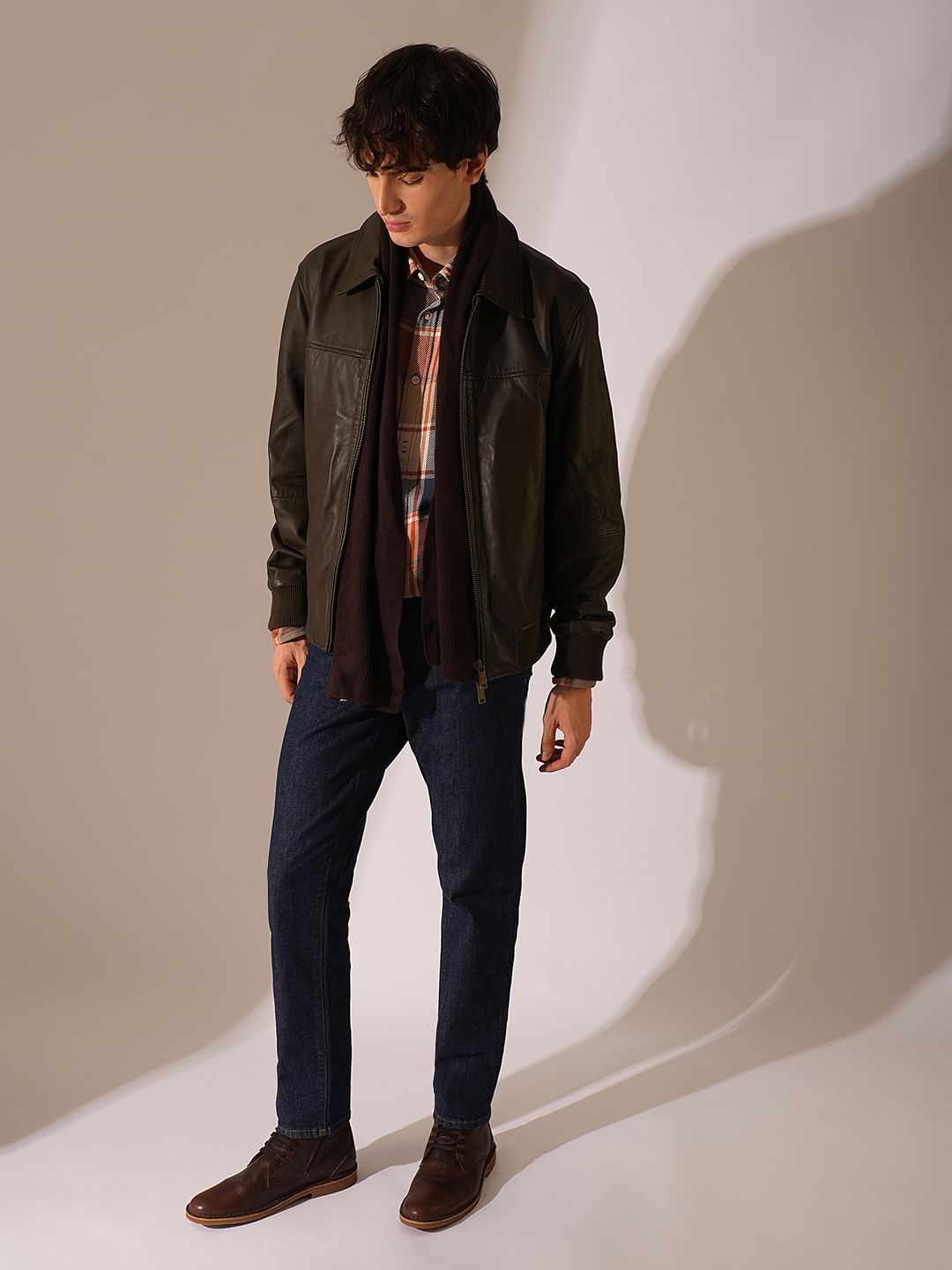 Dark Blue Tapered Fit Jeans