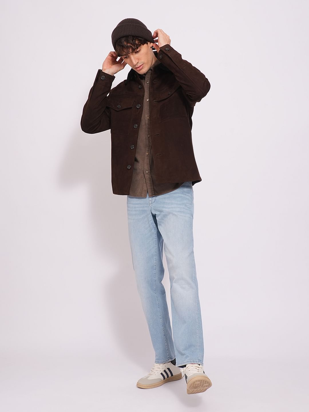 Light Blue Organic Cotton Tapered Jeans