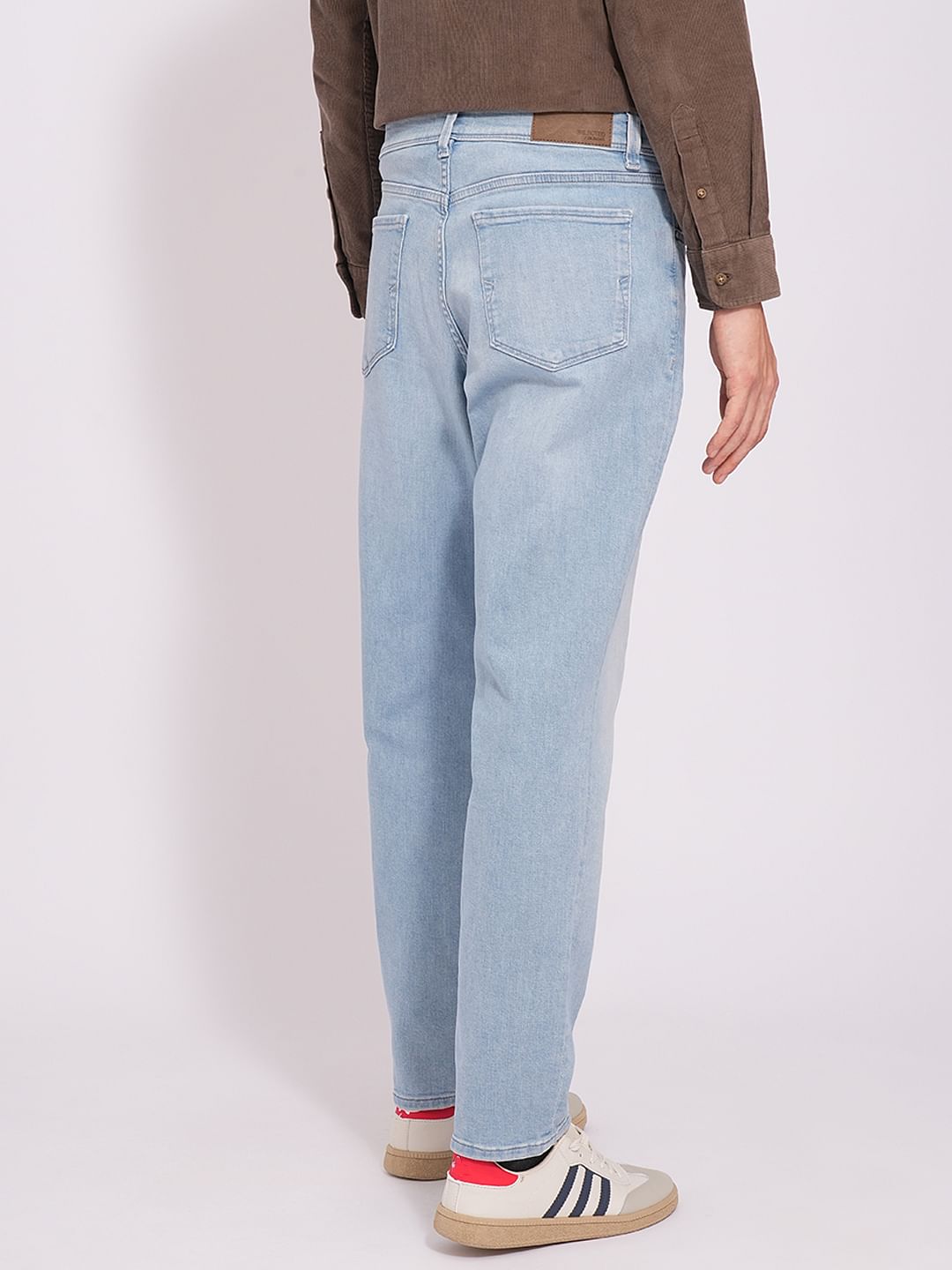 Light Blue Organic Cotton Tapered Jeans