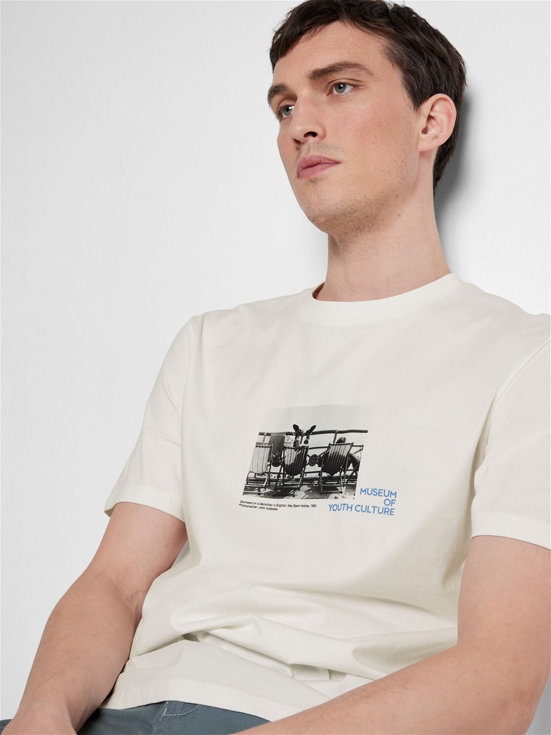 White Printed Crew Neck T-shirt