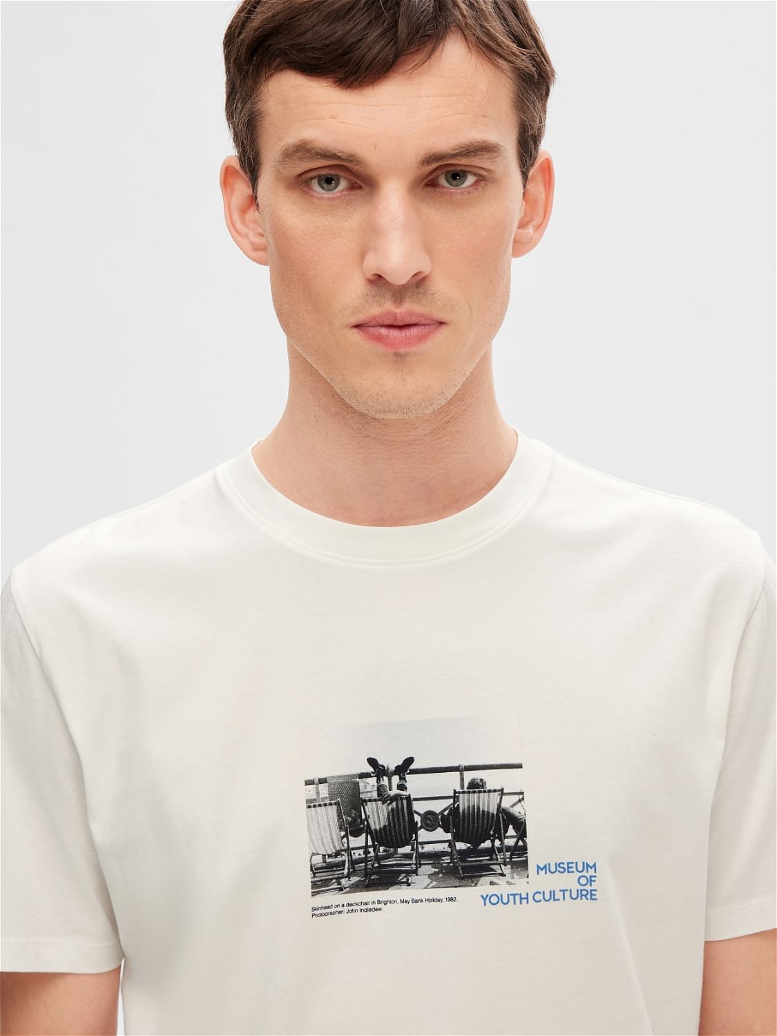 White Printed Crew Neck T-shirt