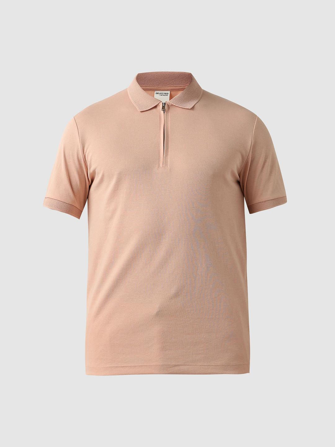 Pink Zip Detail Polo T-Shirt