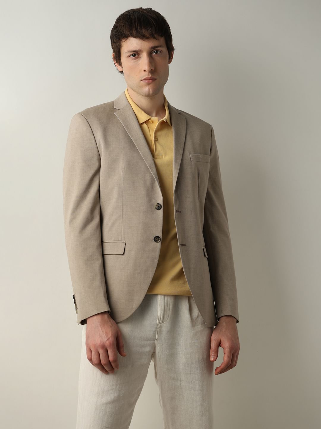 Yellow Contrast Tipping Polo T-shirt