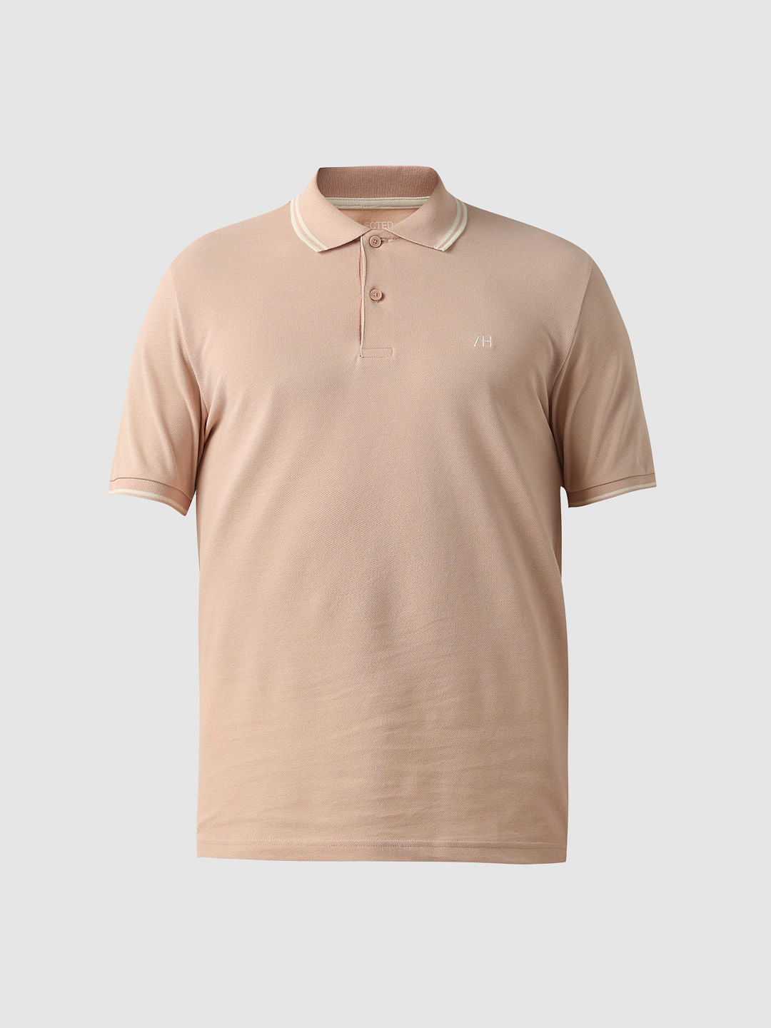 Pink Contrast Tipping Polo T-shirt