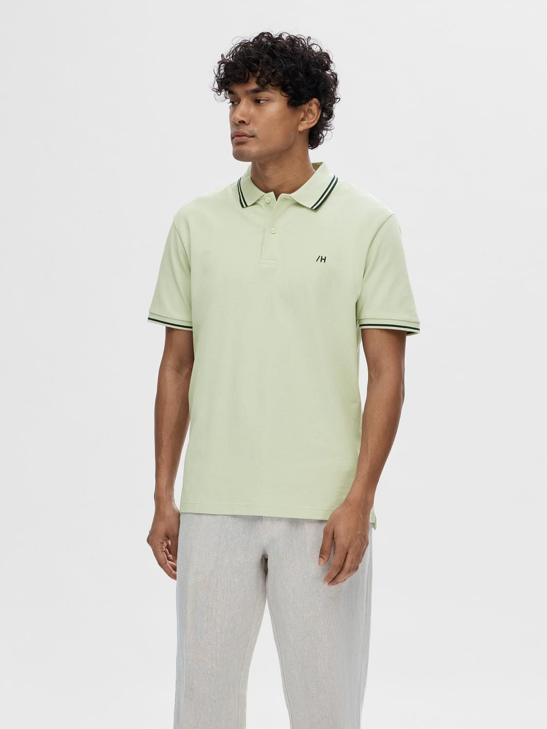 Green Organic Cotton Polo T-shirt