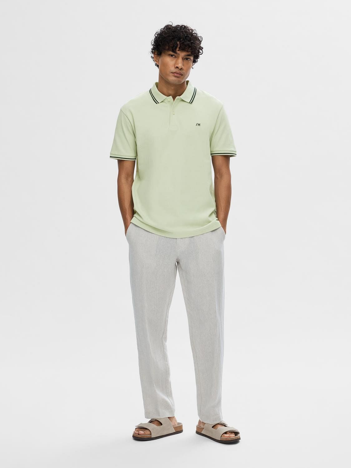 Green Organic Cotton Polo T-shirt