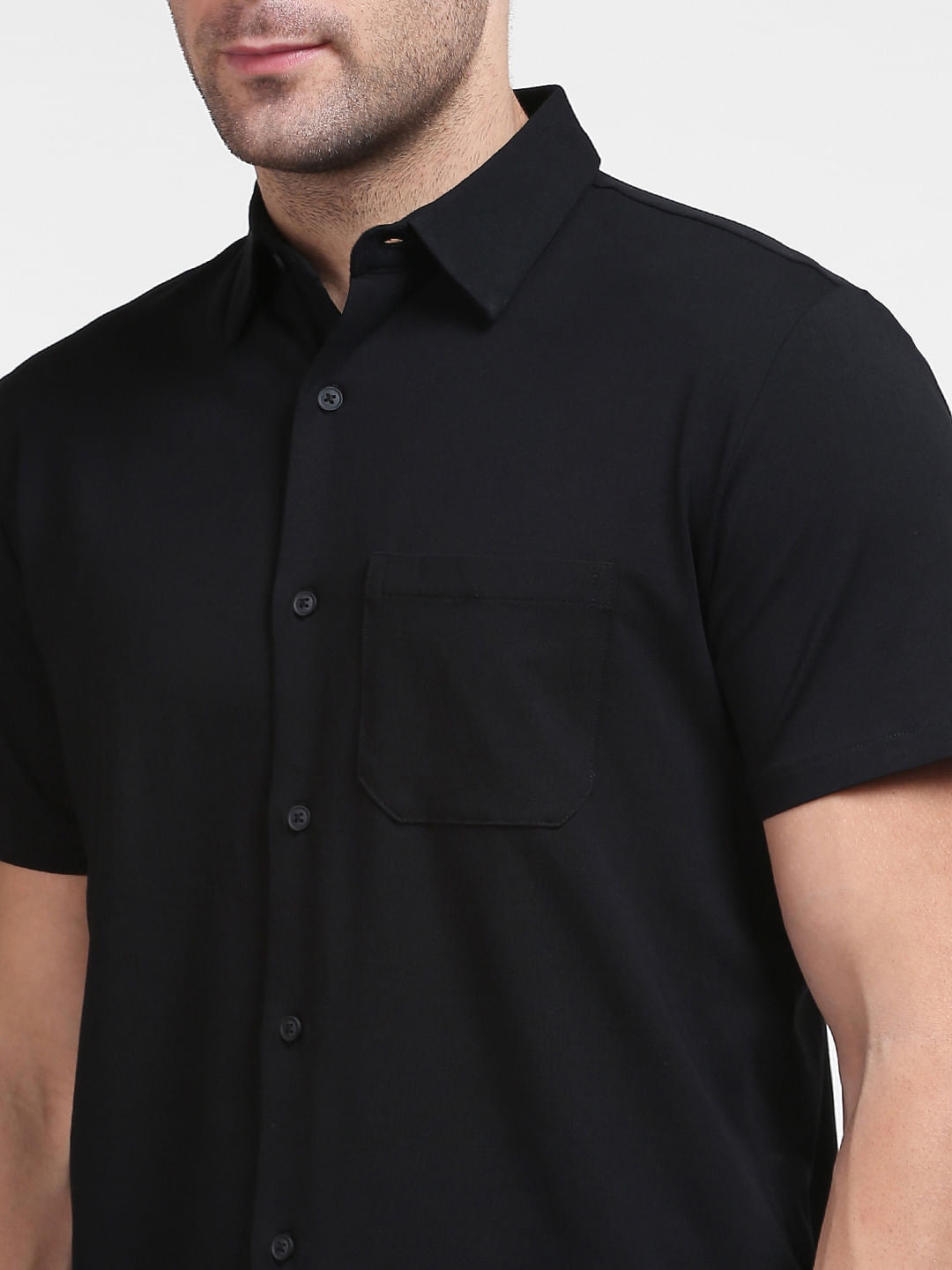 Black Half Sleeves Shirt