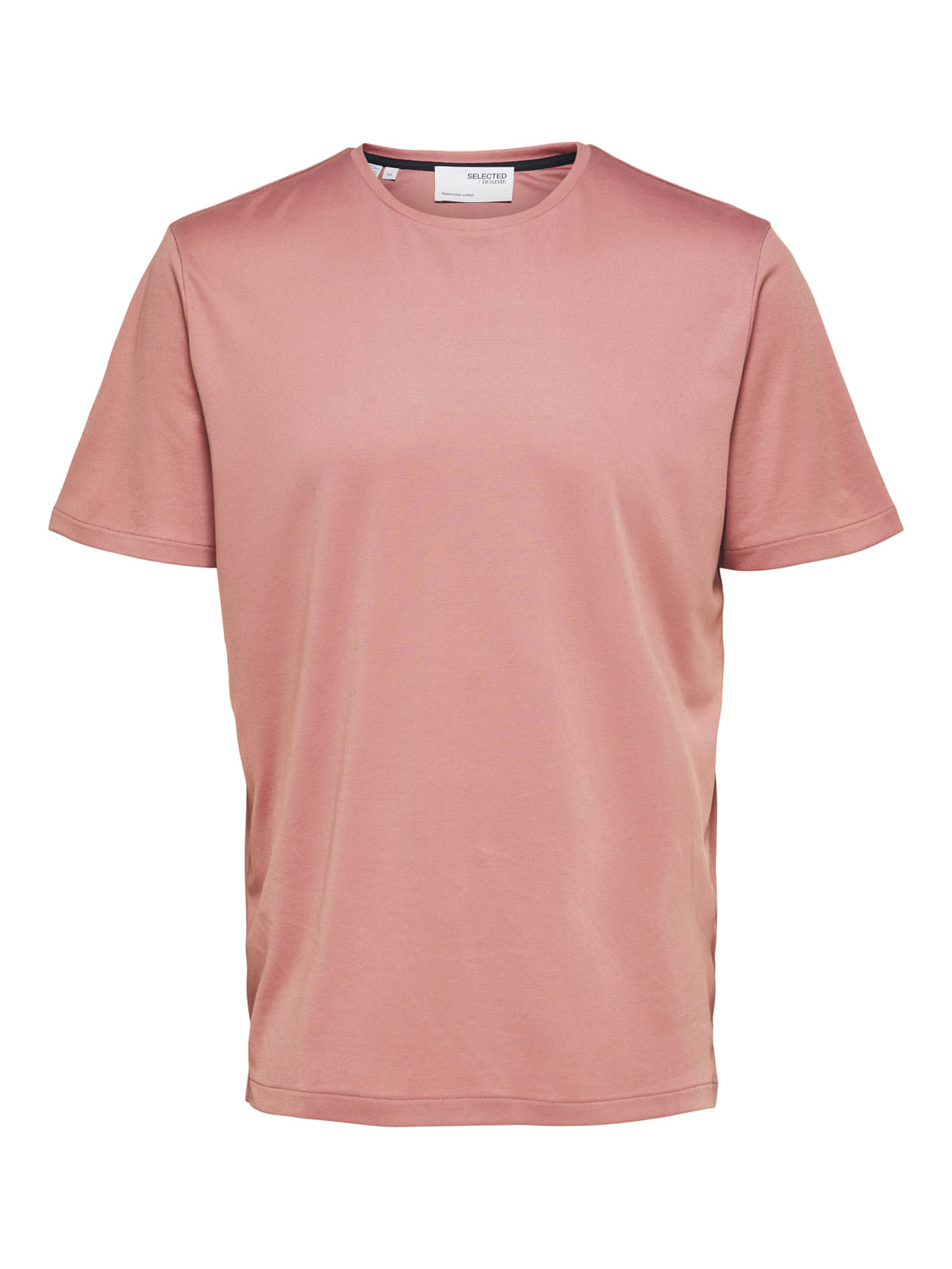Pink Organic Cotton Crew Neck T-Shirt