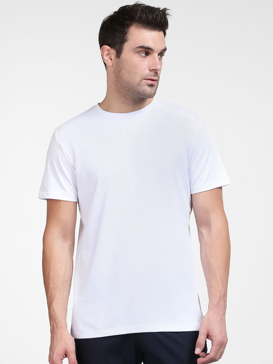 White Organic Cotton Crew Neck T-Shirt