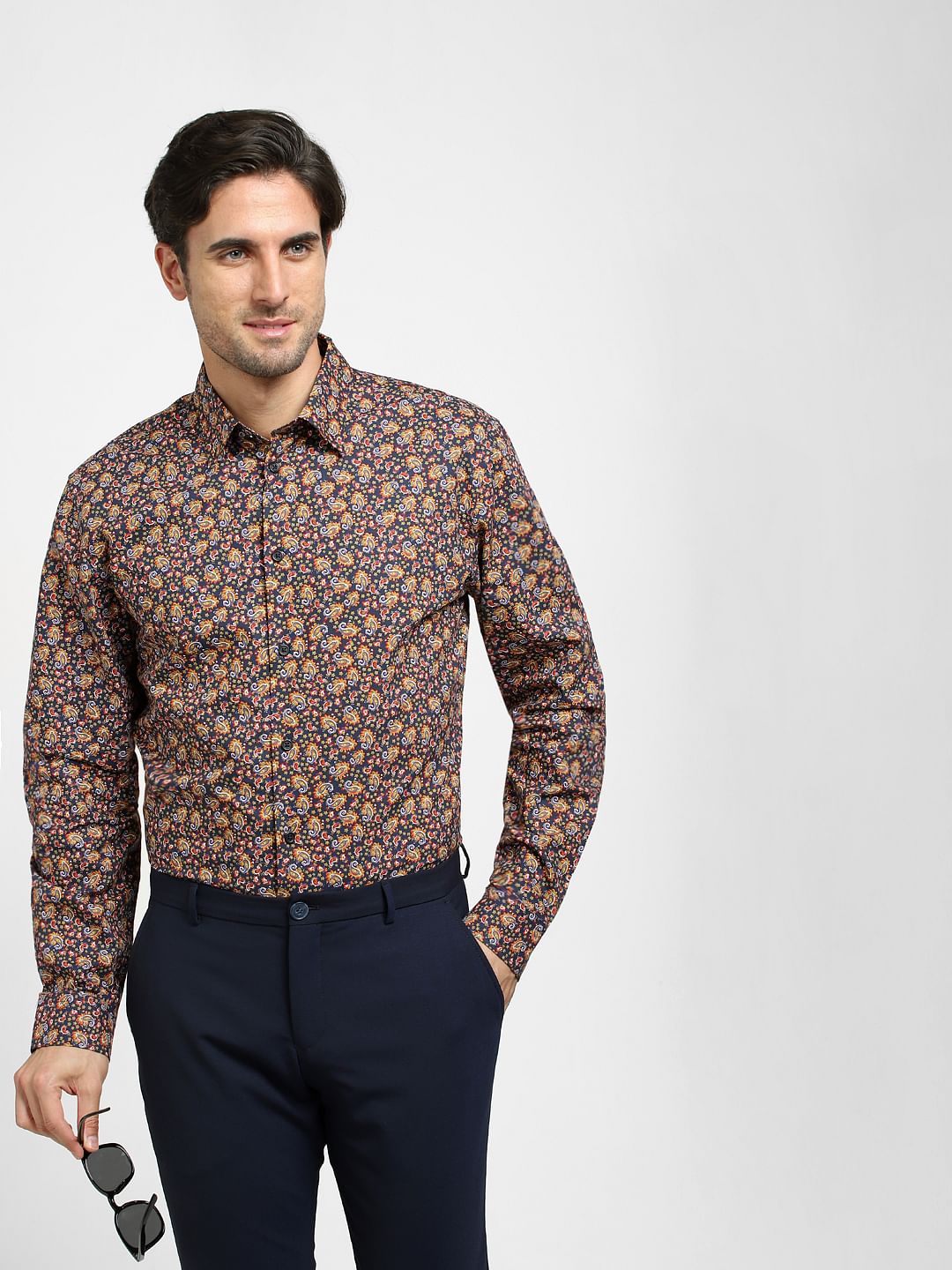 Blue Printed Organic Cotton Shirt