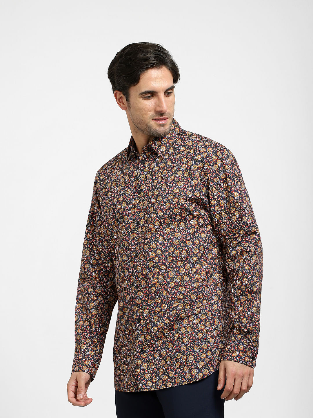 Blue Printed Organic Cotton Shirt
