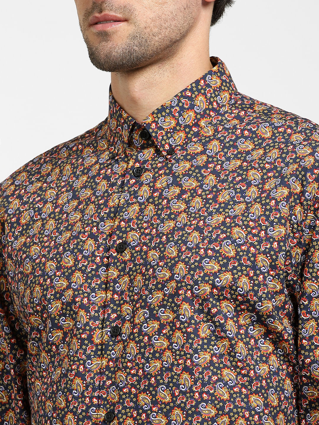 Blue Printed Organic Cotton Shirt