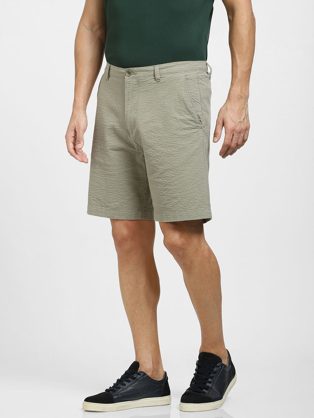 Green Mid Rise Chinos