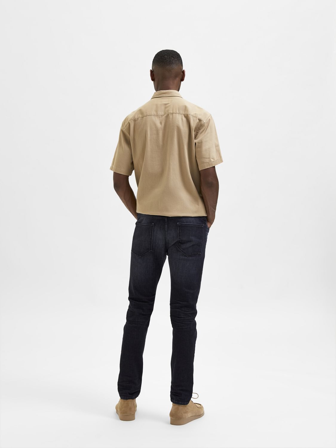 Dark Grey Mid Rise Slim Jeans