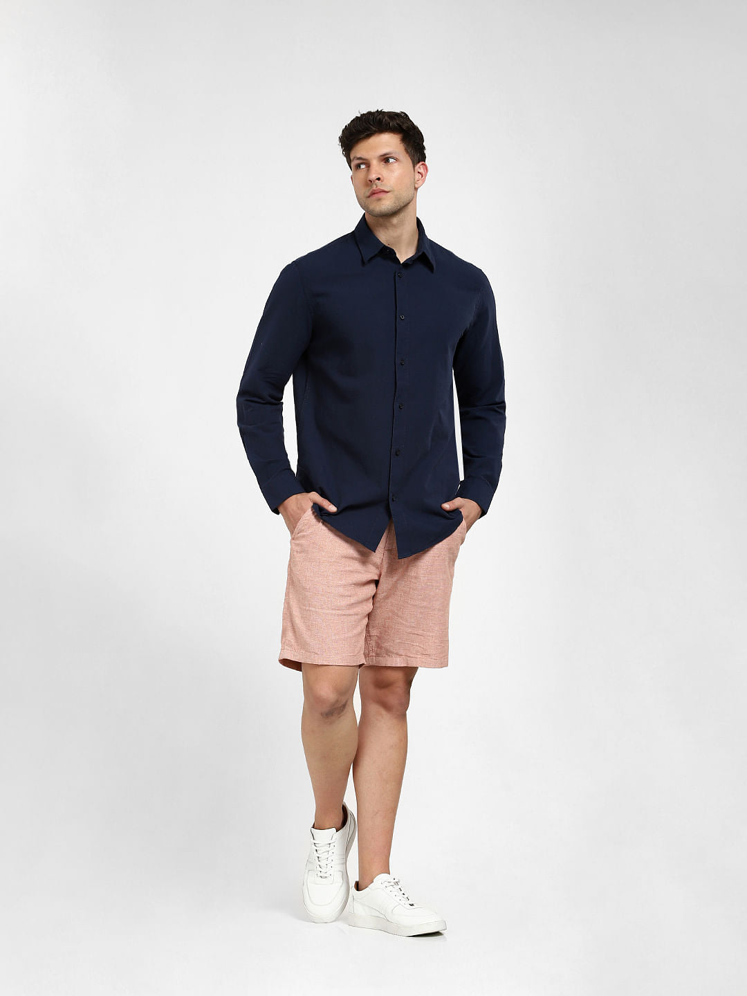 Navy Blue Full Sleeves Shirt