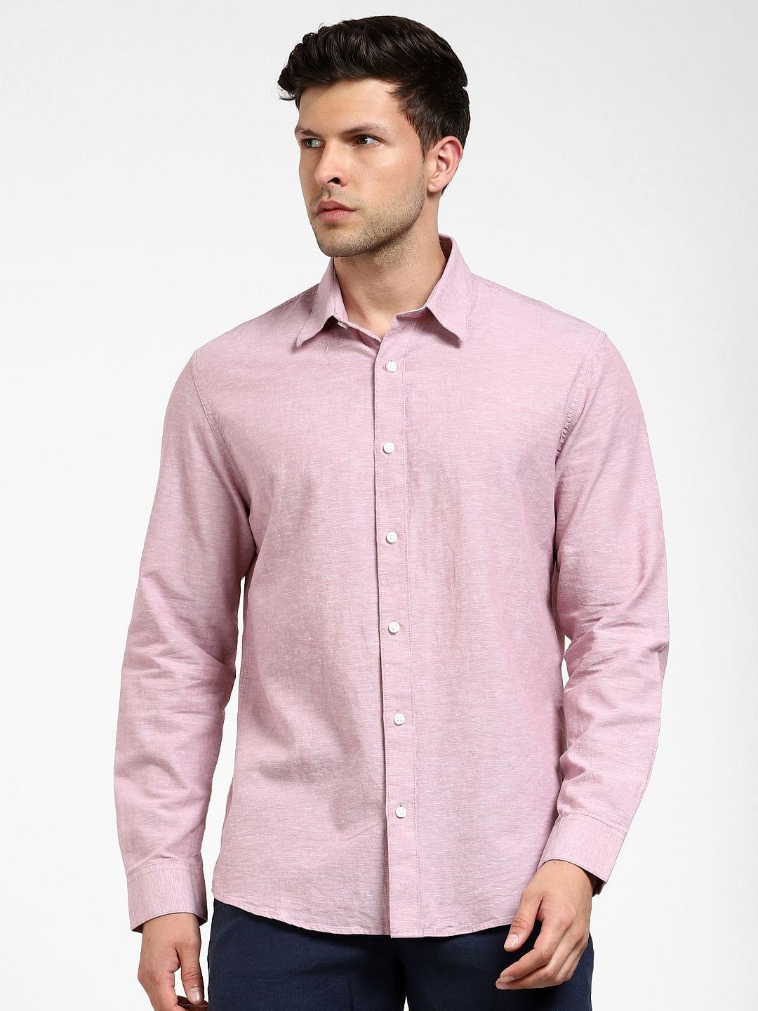 Men's Mauve Typography Printed Cotton Pullover