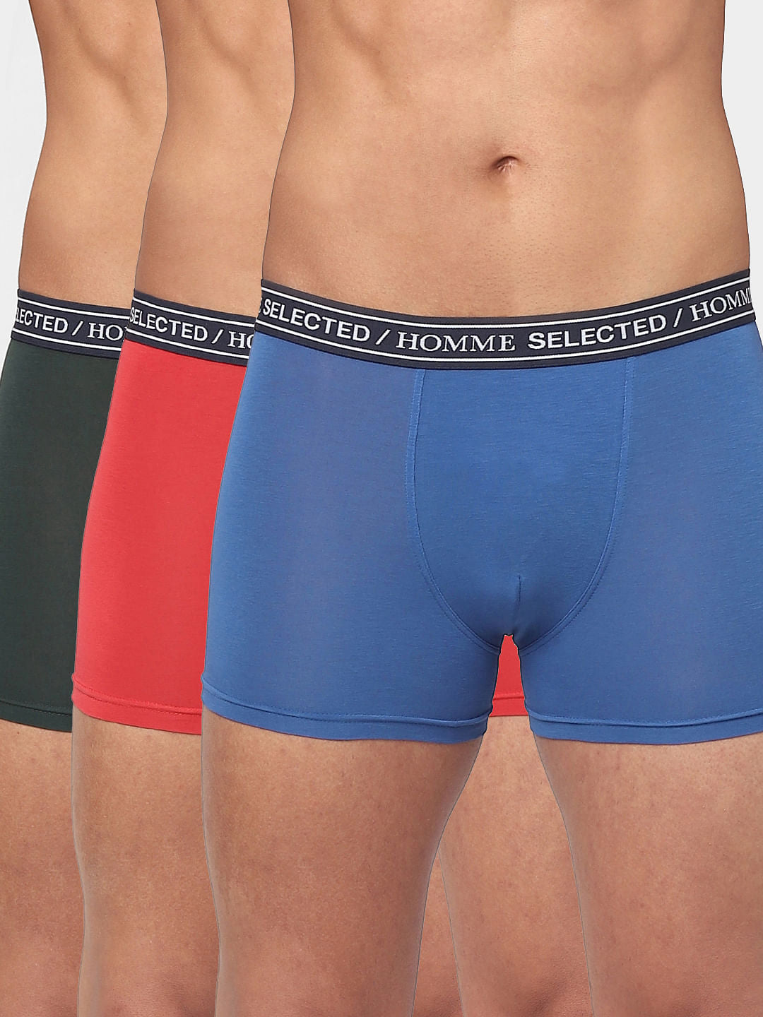 Pack of 3 Trunks - Blue, Red, Green