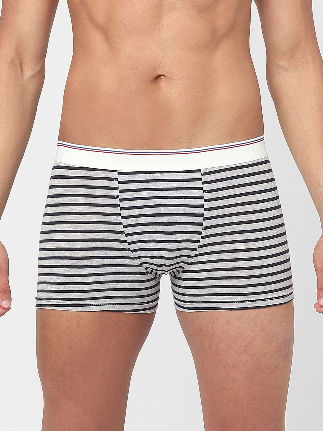 Pack of 3 Trunks - Blue, Grey, Striped