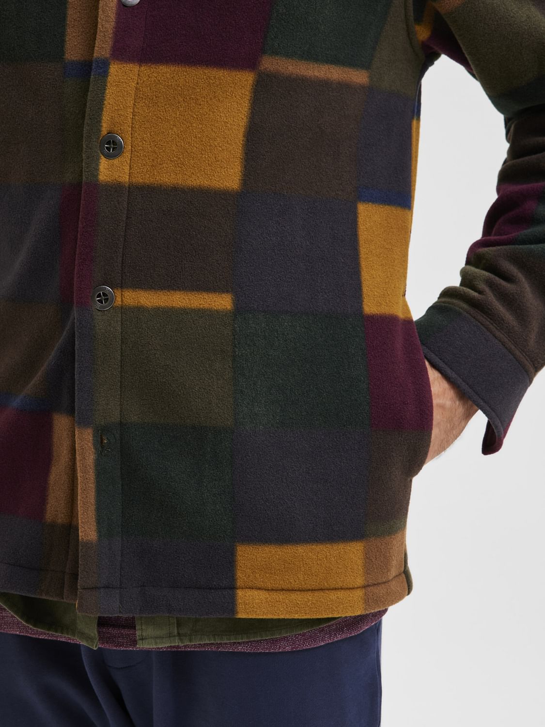 Multi-Coloured Checks Shirt Jacket