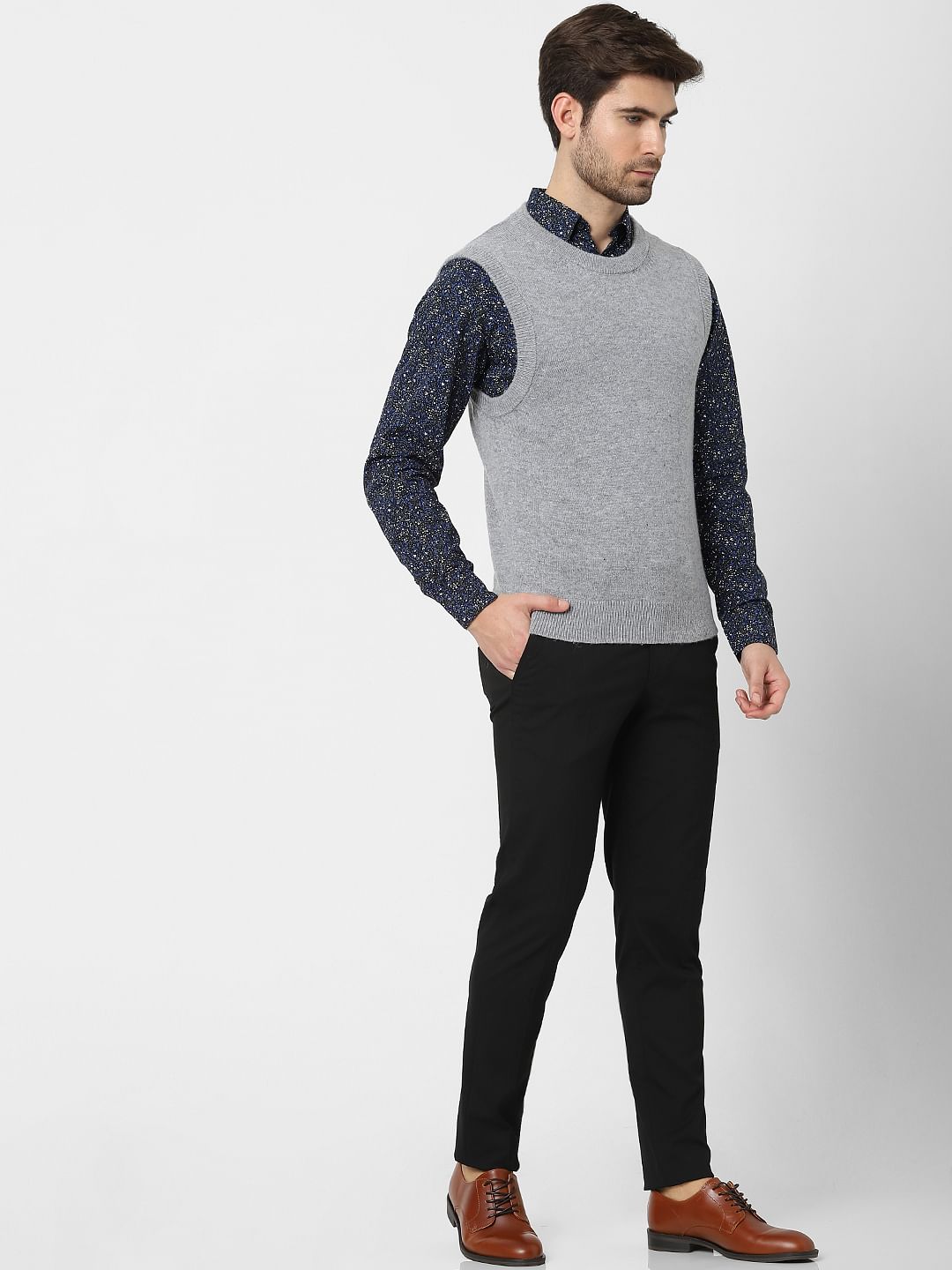 Grey Woollen Waistcoat