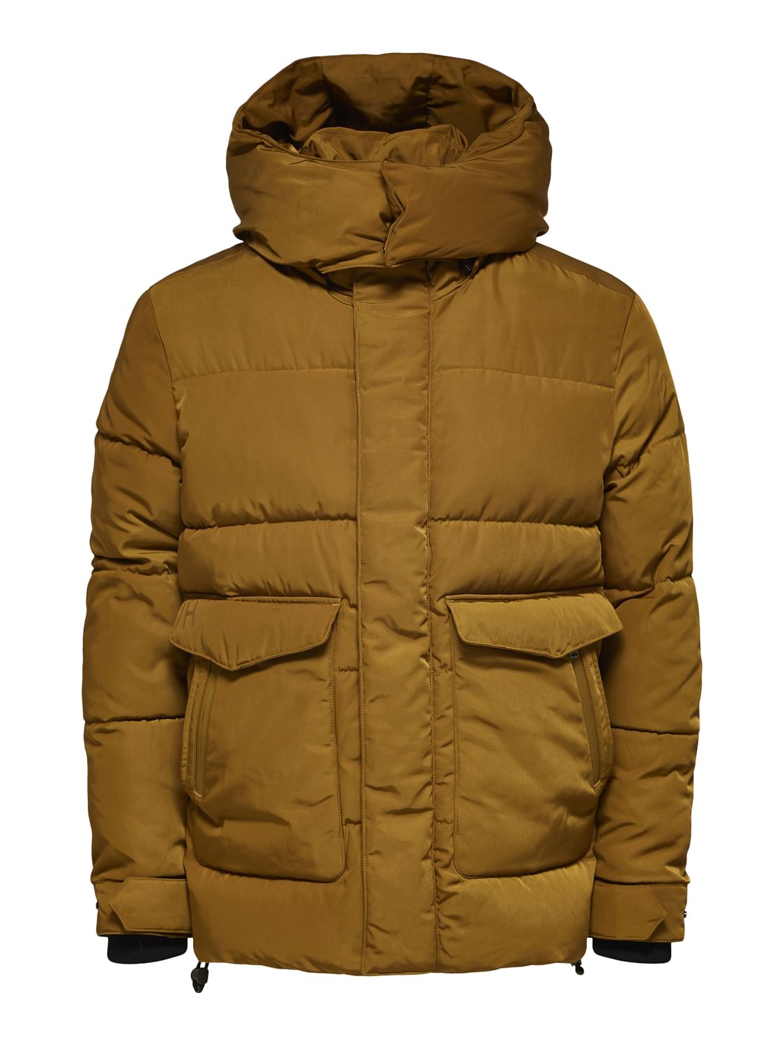 Brown Hooded Puffer Jacket