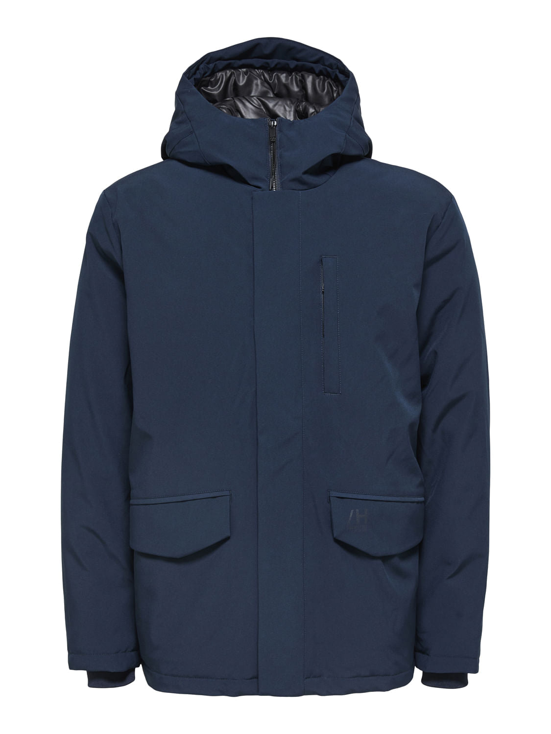 Blue Padded Parka Coat