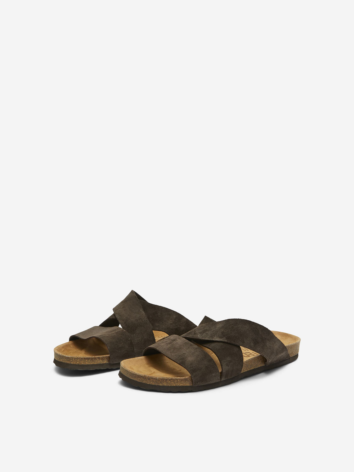 Brown Slider Sandals
