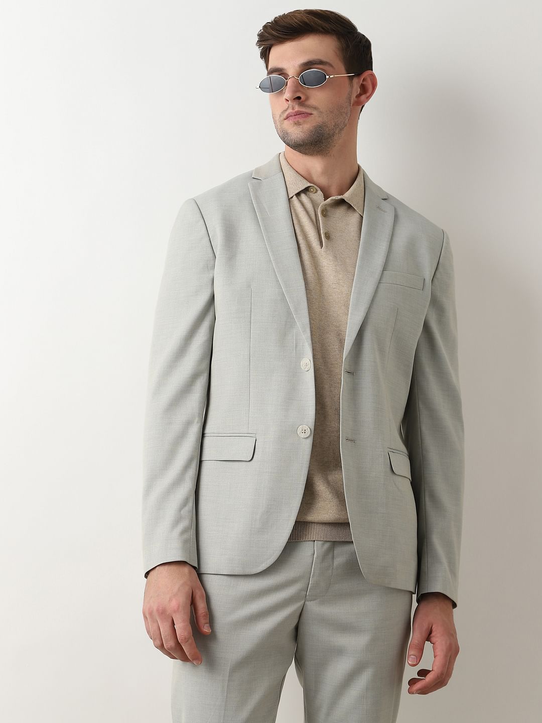 Light Green Suit-Set Tailored Blazer