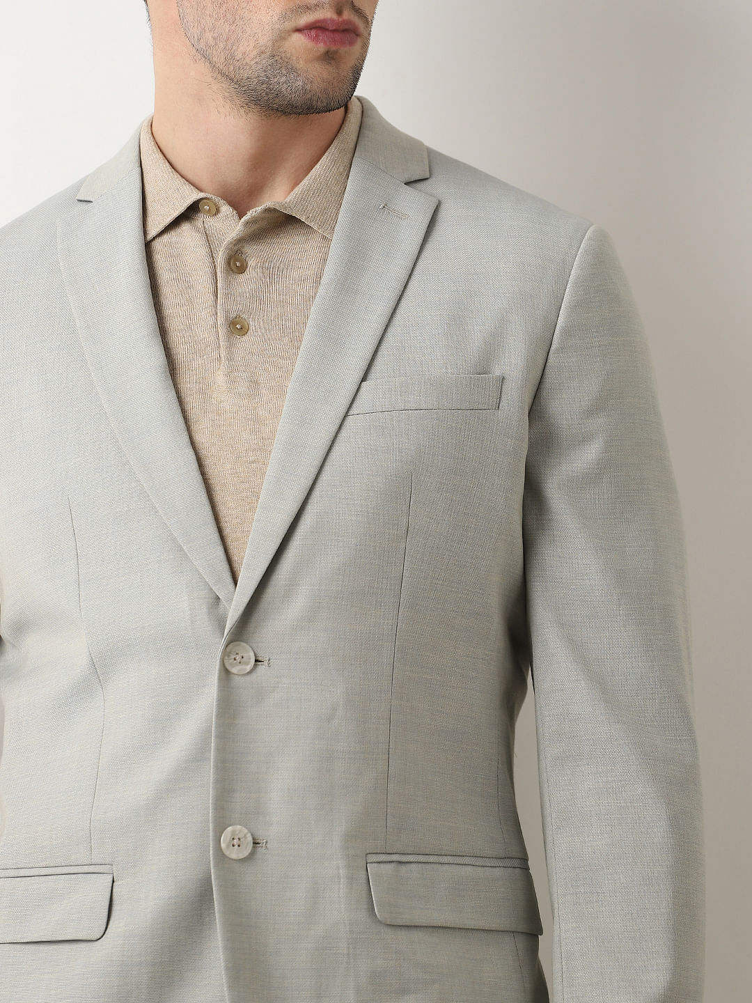 Light Green Suit-Set Tailored Blazer