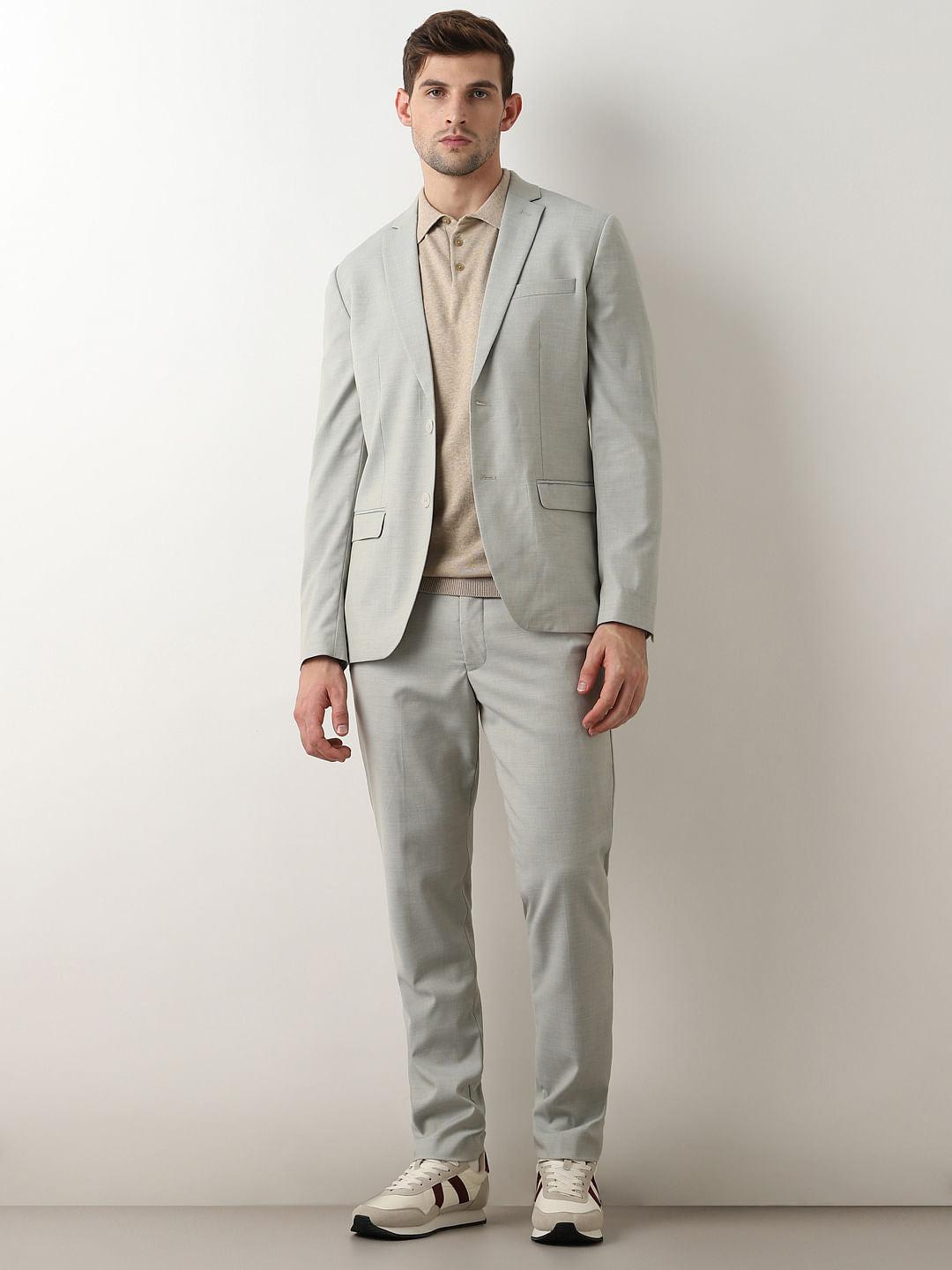 Light Green Suit-Set Tailored Blazer