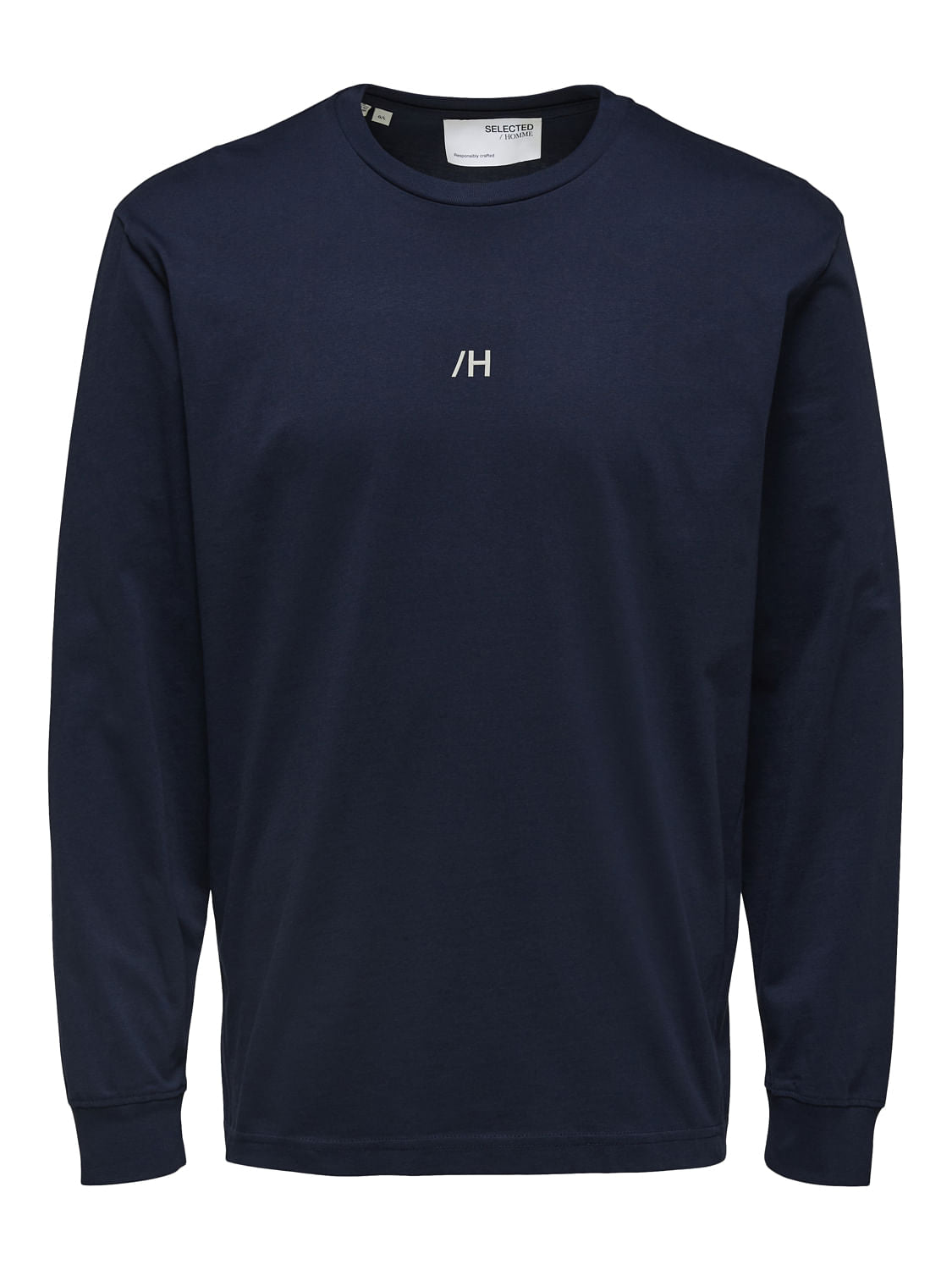 Blue Full Sleeves Crew Neck T-Shirt