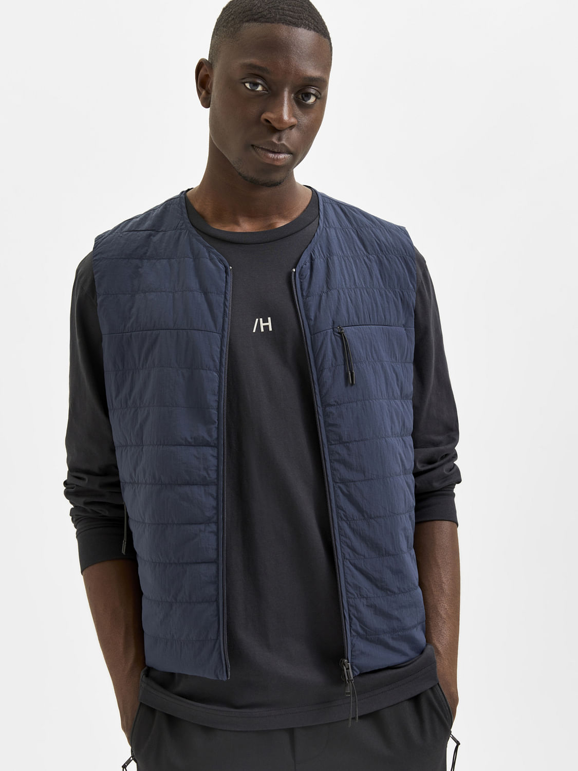 Black Full Sleeves Crew Neck T-Shirt