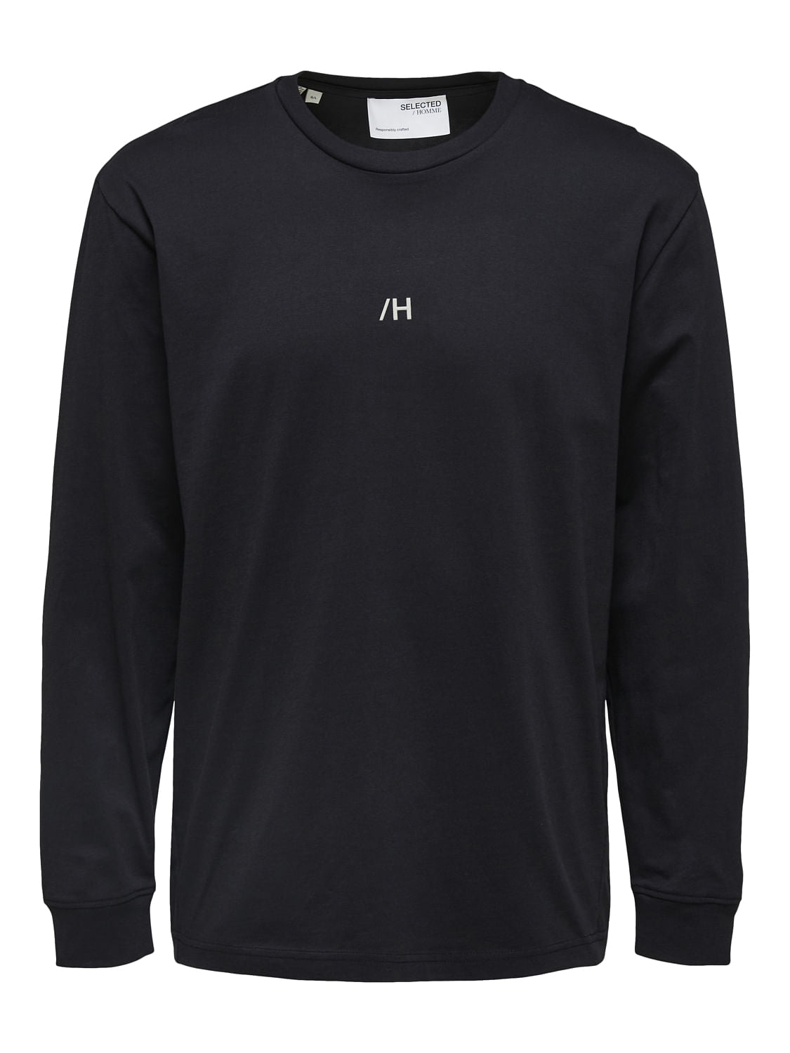 Black Full Sleeves Crew Neck T-Shirt